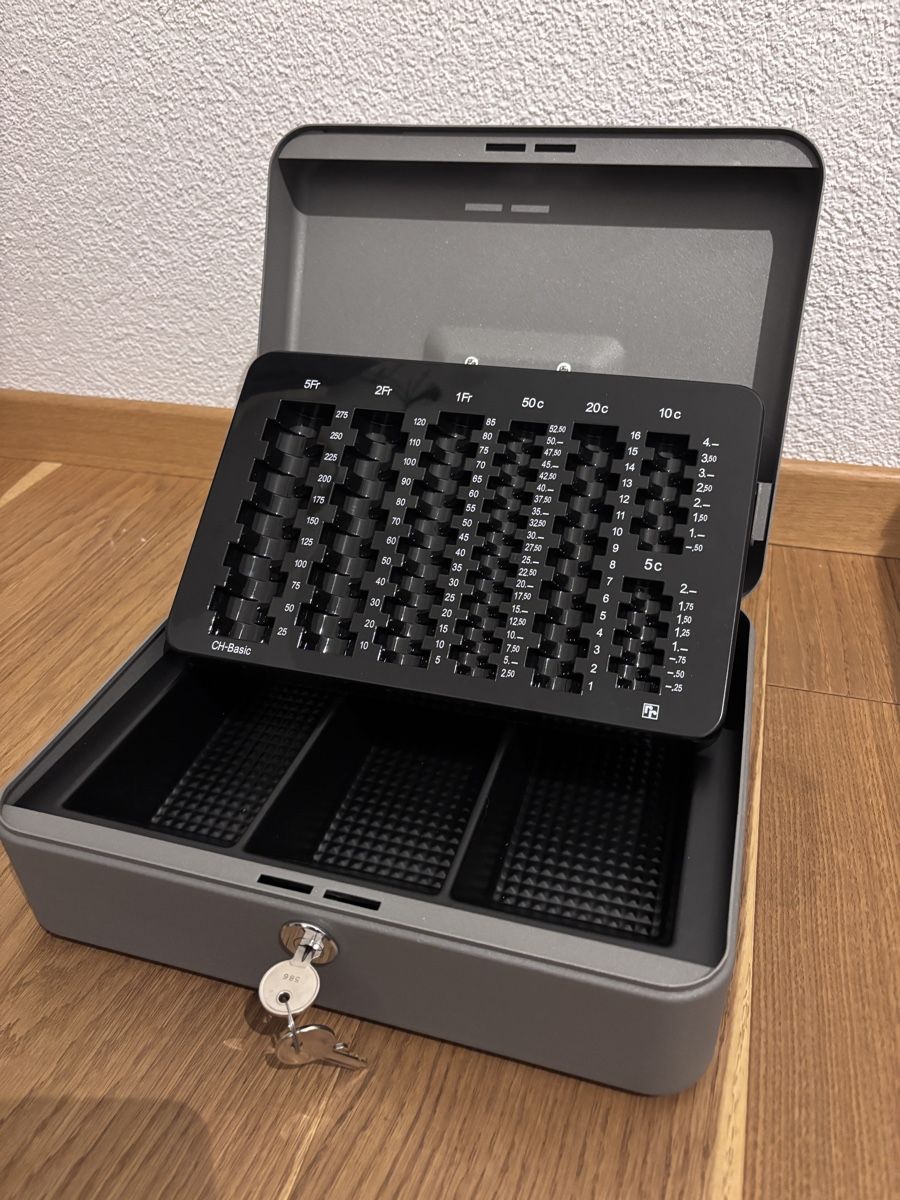 Registratore di cassa: Kassette mit Schloss und Schlüssel grau – Nuovo (secondo la descrizione) da Rossrüti venduto da PRAG90 1