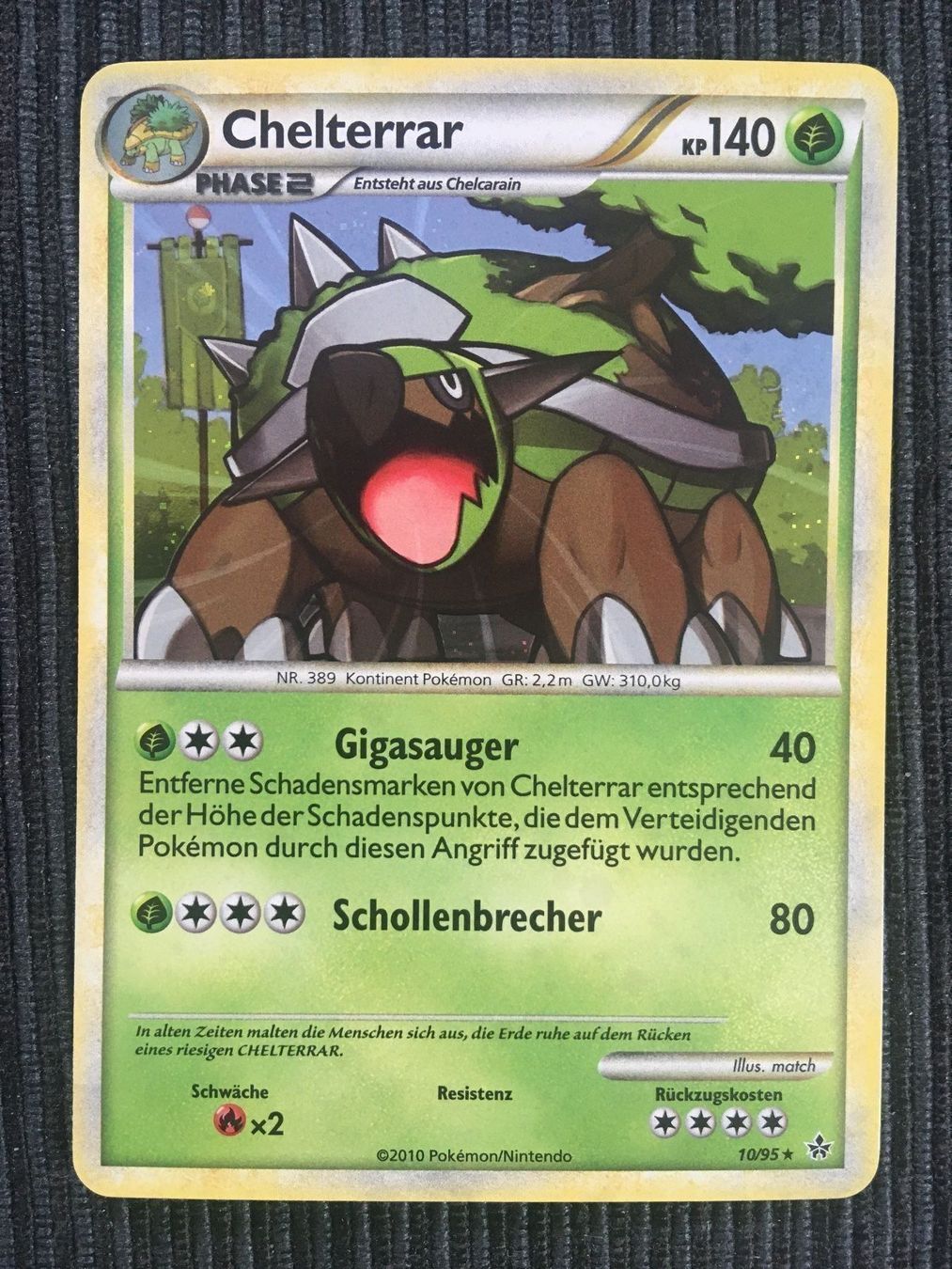 Pokémon Carte collezionabili: Pokemon Chelterrar Holo HS Entfesselt – Nuovo (secondo la descrizione) da Wabern venduto da Collectfun