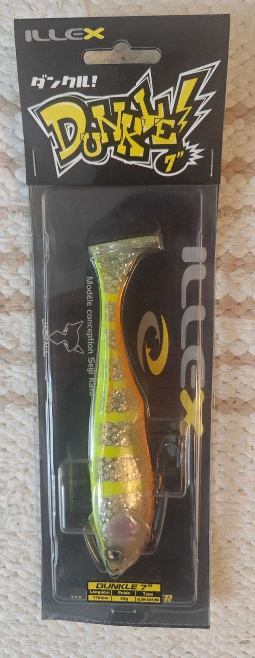 Esche: Illex Dunkle 7" Gummifisch, Neu! – Nuovo e nell'imballaggio originale da Bühler venduto da Idre2017