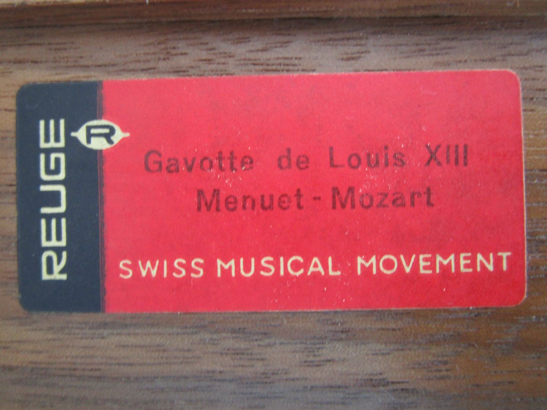 Reuge リュージュDANSERS 1750 Gavotte Menuet