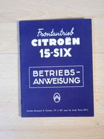 Citroen Traction Avant 15-Six Betriebsanleitung D - V066