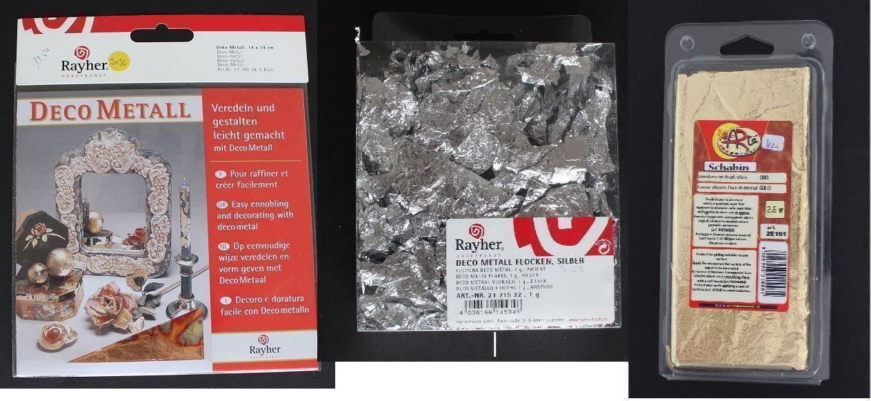 Kit bricolage: Blattgold (Blattmetall) – Nuovo e nell'imballaggio originale da Schlatt TG venduto da kreativ-atelier