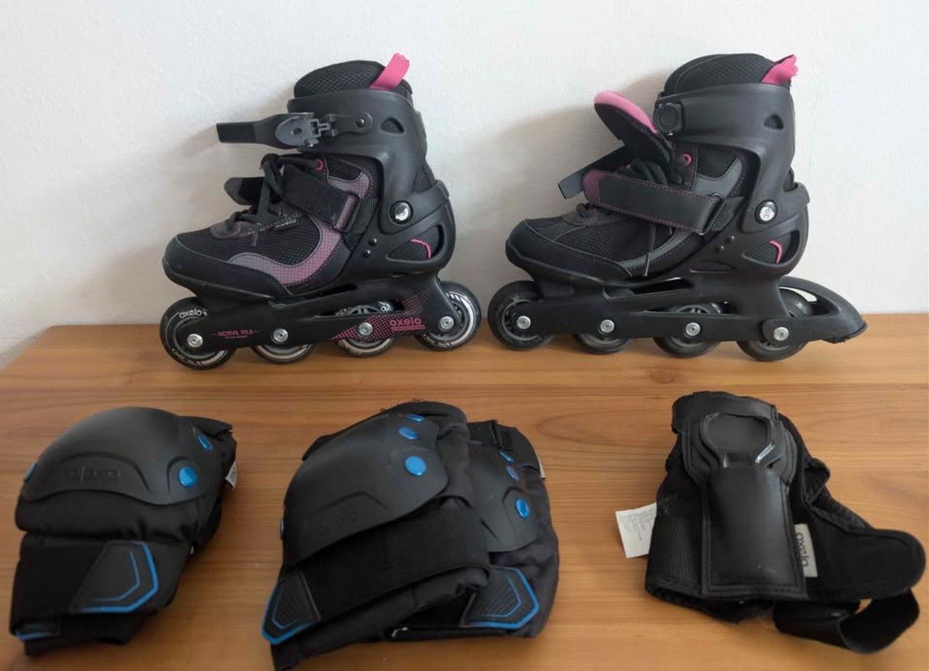 Oxelo Pattini in linea & Pattini a rotelle: Inlineskates + Protektoren – Usato da Basel venduto da mir_rdc5