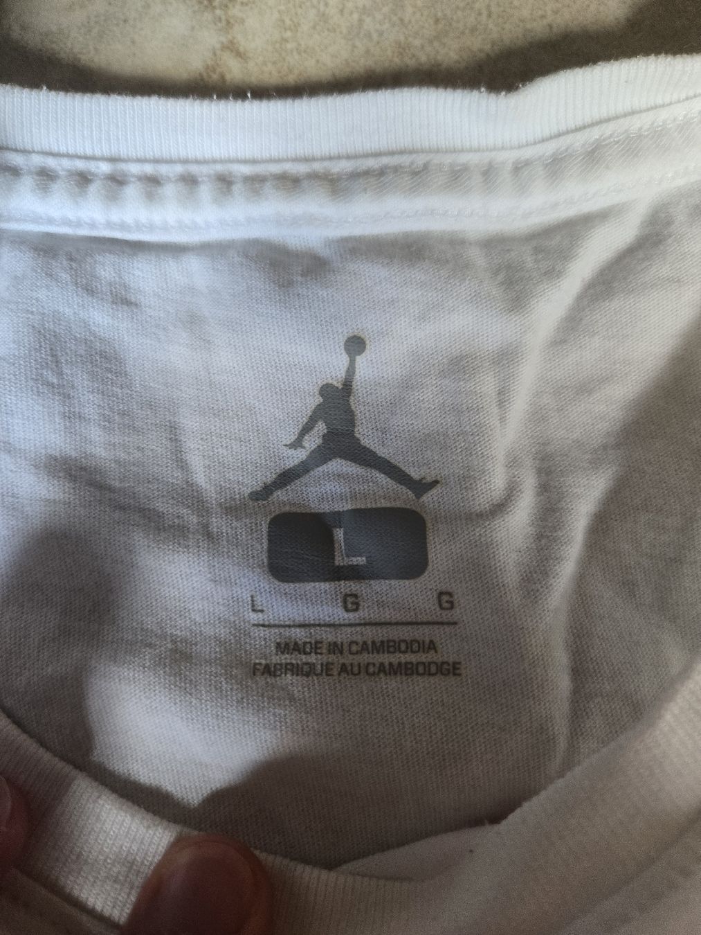 Jordan T-shirt: T-shirt Jordan blanc taille L – Usato da Chailly-Montreux venduto da svenm53 2