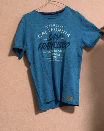 T-shirt Tom Tailor, San Francisco, blu, come nuova!