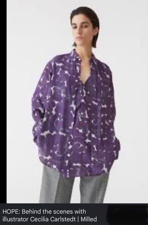 HOPE STOCKHOLM L XL (40)/NP320CHF Seide Purple Bluse