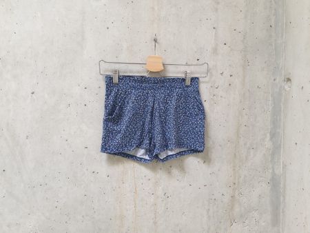 Short en coton fin H&M, bleu foncé, liberty, fille, 134/140