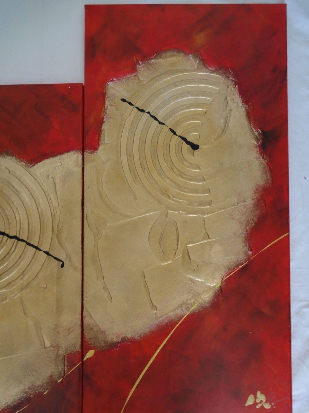 Gemälde: Acrylgemälde abstrakt auf Leine – Neu (gemäss Beschreibung) aus Chur von omonia 3