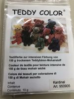 Textilfarbe, gedacht zur Färbung von Mohairstoff f. Teddys 