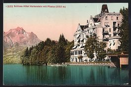 Hertenstein, Schloss-Hotel mit Pilatus