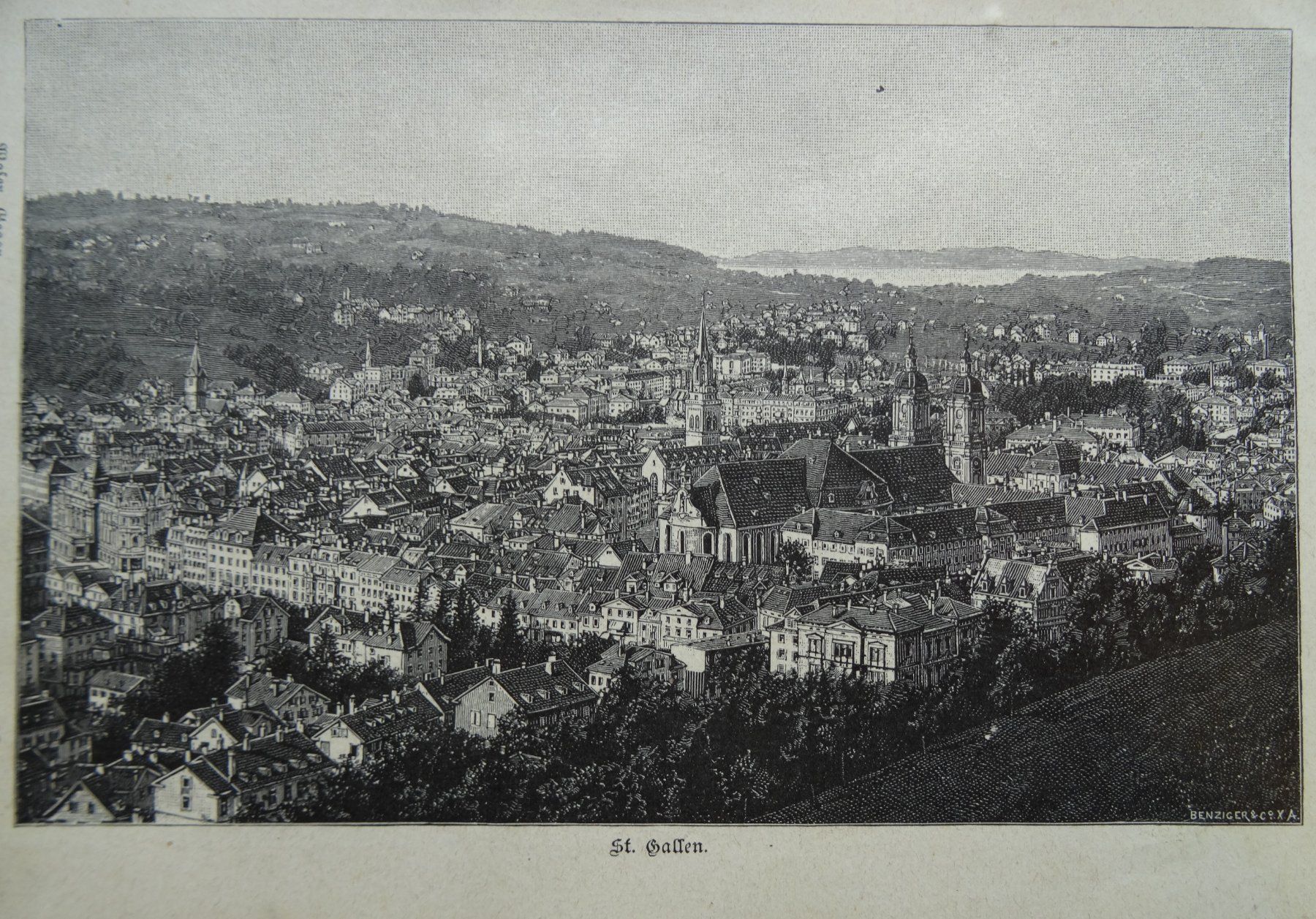 Ansichtskarten: St. Gallen  Xylographie von 1907 – Gebraucht aus Safnern von Wstussi