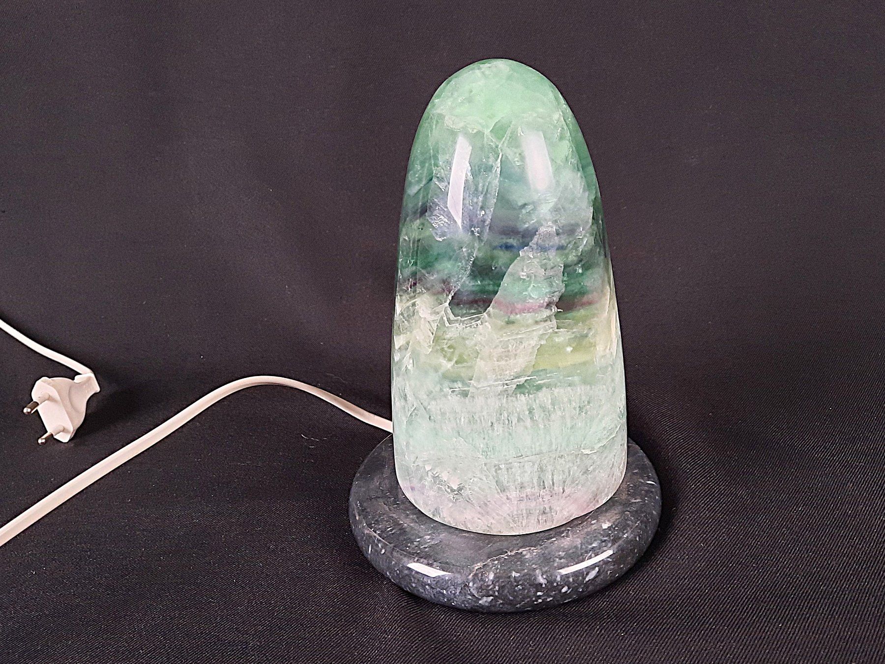 Lampade: Fluorit-Steinlampe Grün/Türkis – Usato da Beinwil am See venduto da Restwert_Beinwil 3
