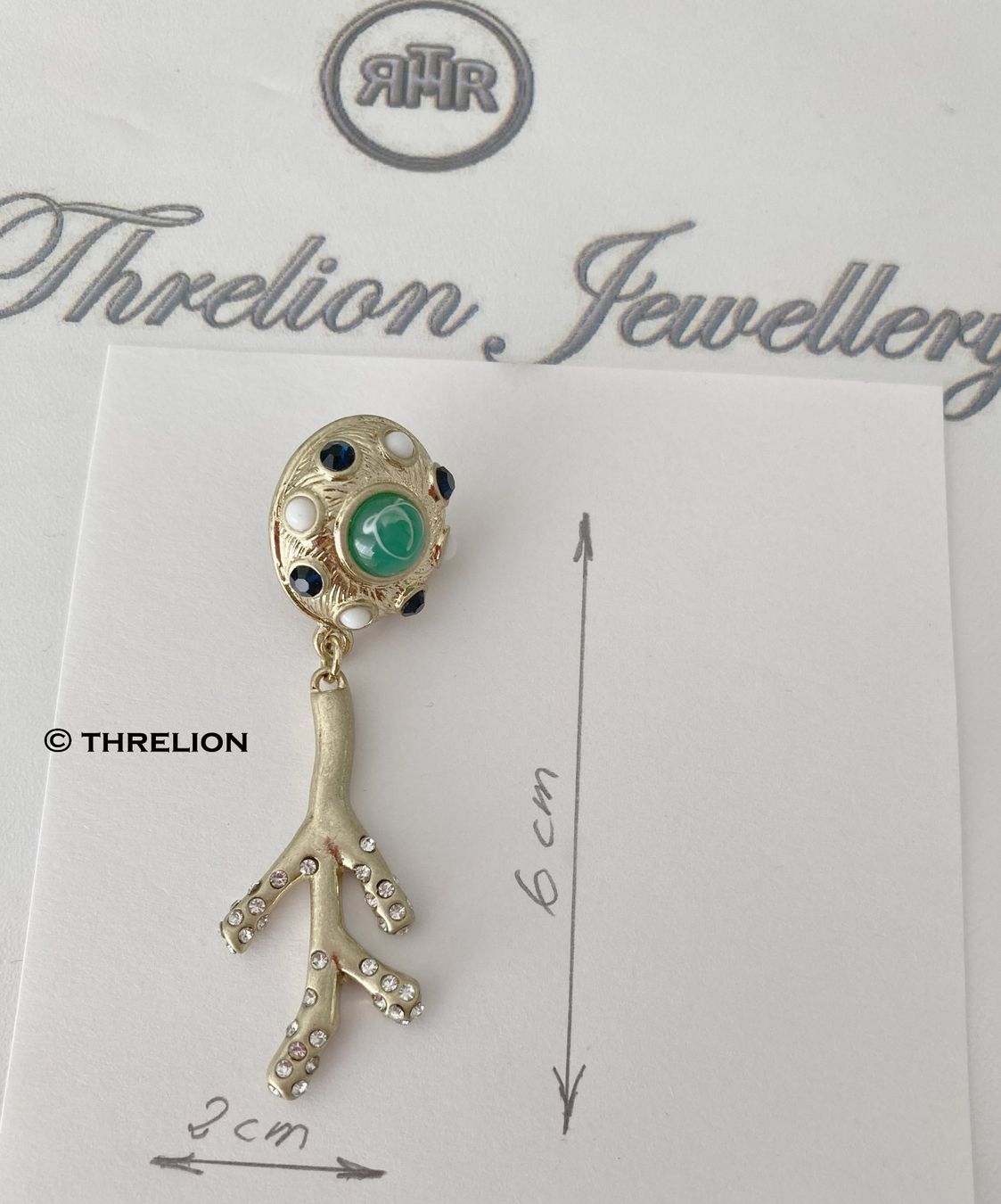 Orecchini pendenti & Orecchini a lobo: Asymmetrische Drop Ohrringe – Nuovo e nell'imballaggio originale da Riehen venduto da Threlion 6