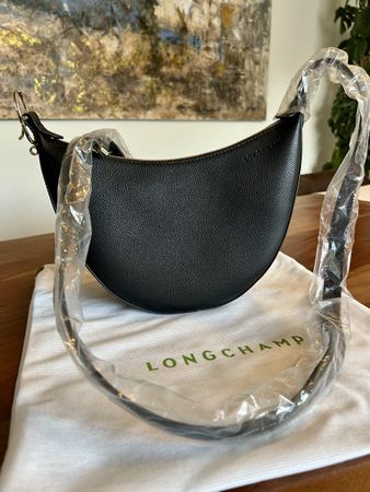 Longchamp Le Foulonné Crossbody-Tasche S – Schwarz