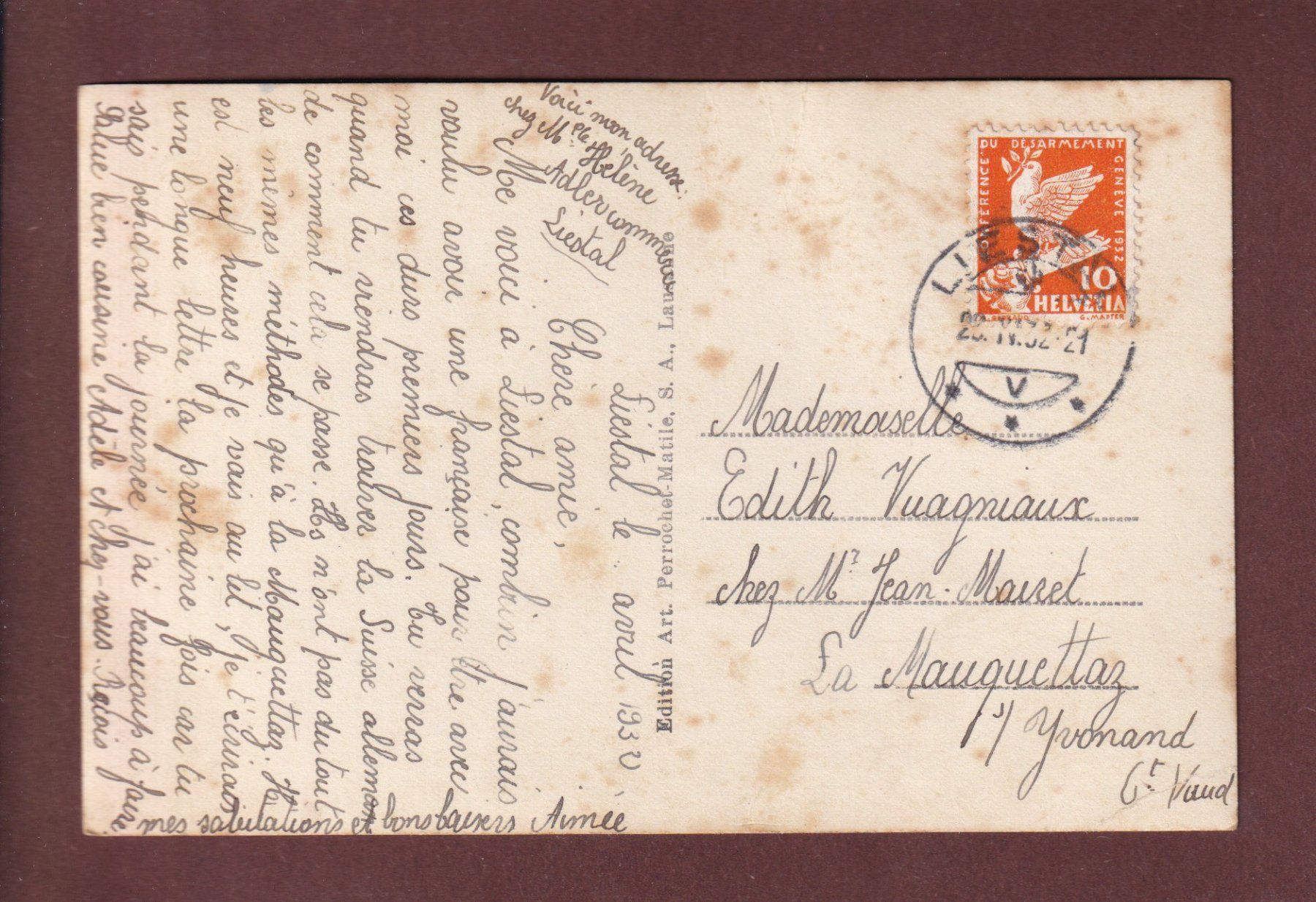 Cartes postales: LIESTAL - 1932 // Eckbug // – D'occasion à Pully par nicecards-shop 1