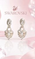 Swarovski, Ohrclips, 18k vergoldet, original, Neu, Box