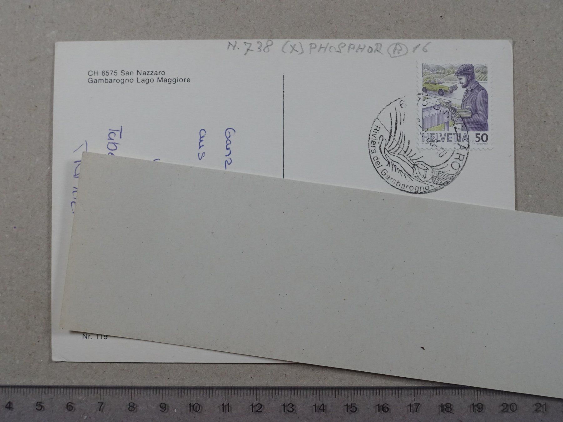 Ansichtskarten: S. Nazzaro, 1988 – Gebraucht aus Lenzburg von fh1 1