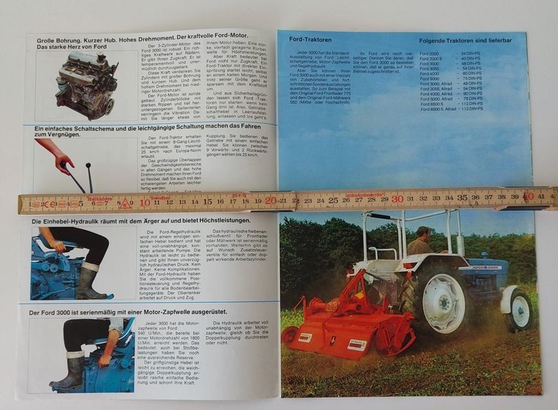 Ford Documenti: Prospekt Traktor Ford 3000 tracteur Ford 48 PS – Usato da Schenkon venduto da Elbarto007 1