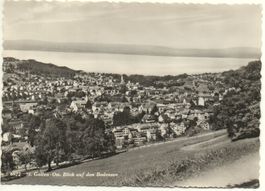 ST. GALLEN OST Blick auf den Bodensee - Stempel Messe Olma