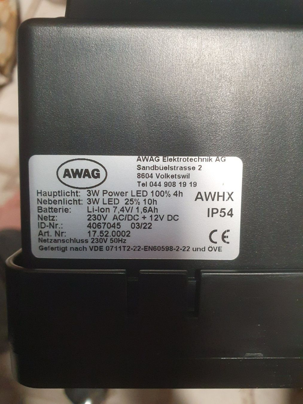 Lampen: LED Handscheinwerfer HX 3W LED Akku LED-Sicherheitsleuchte – Neu und originalverpackt aus Zürich von eymen20 1