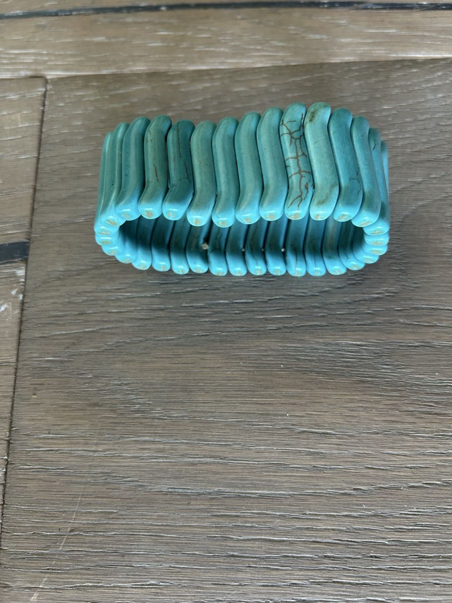 Bracciali & Braccialetti: Bracelet d'été turquoise élastique - Tendance actuelle! – Nuovo (secondo la descrizione) da La Croix (Lutry) venduto da fashionclub01 1