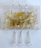 35Stk. LED 5mm bedrahtet transparent/weiss
