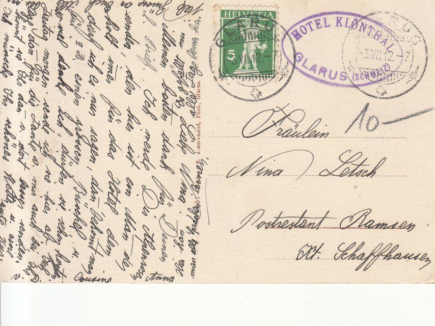 Ansichtskarten: Klöntalersee 1912 – Gebraucht aus Bürglen TG von StampGraf 1