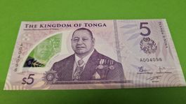 Tonga 5 Pa'anga Banknote Neuwertig