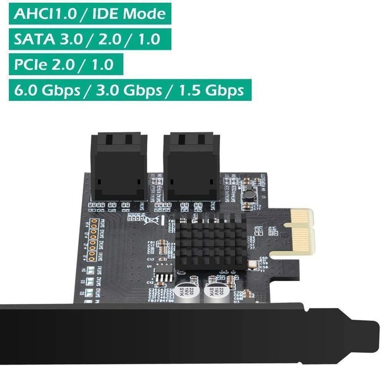 Disques durs: SATA III-6-Port- PCIe-Karte – Neuf avec emballage d'origine à Unterägeri par RmOnline 6