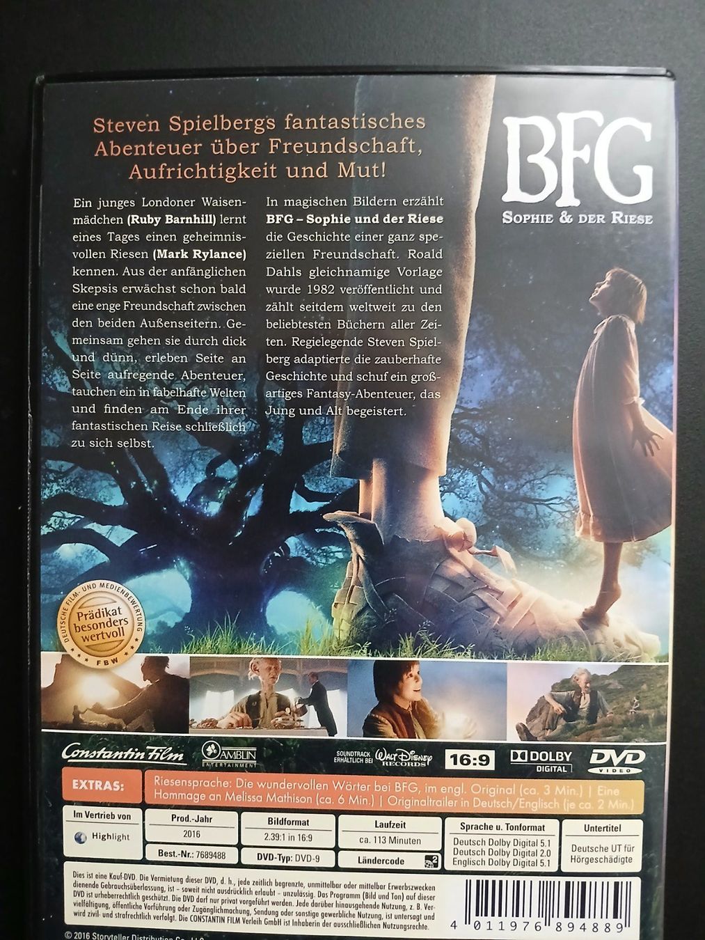 Tutti i DVDs: DVD BFG Sophie & der Riese – Usato da Montlingen venduto da Mabesi 1