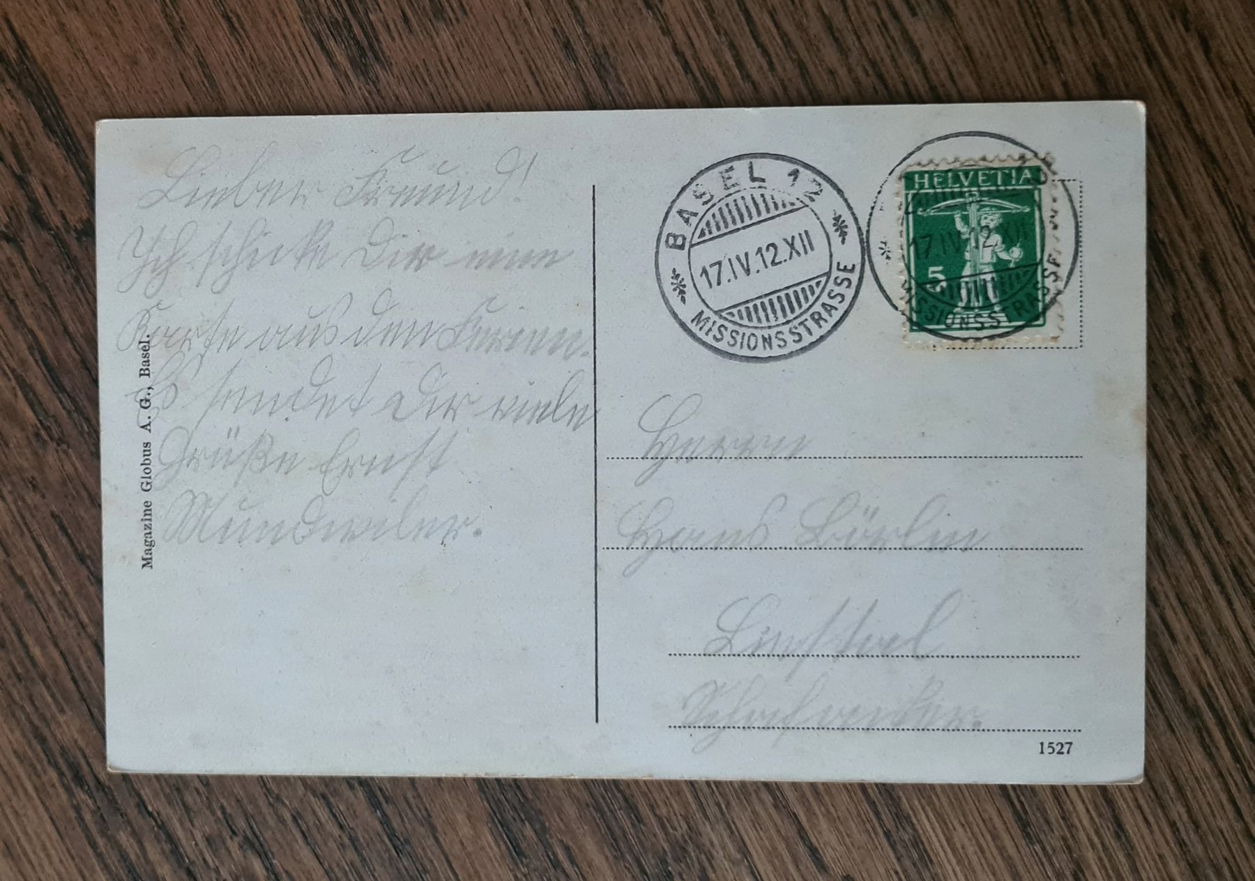 Cartoline postali: Basel Neue Rheinbrücke 1912 – Usato da Ebikon venduto da Donar50 2
