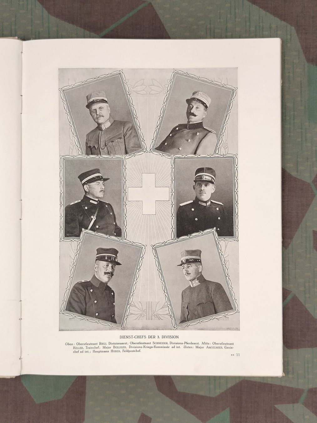 Schweizer Armee Uniformi: Album 3. Division 1915, mit Widmung – Usato da Bauma venduto da SwissMilitaria 3
