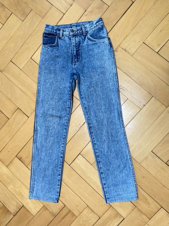 Vintage 90s Wrangler Jeans Acid Washed 28 x 34 shorted