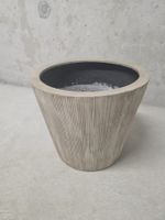Pflanzentopf Keramik beige 35 cm rund–hochwertiger Übertopf