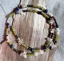Mix Strang für unikate Halskette    Peridot Lapis Hämatit