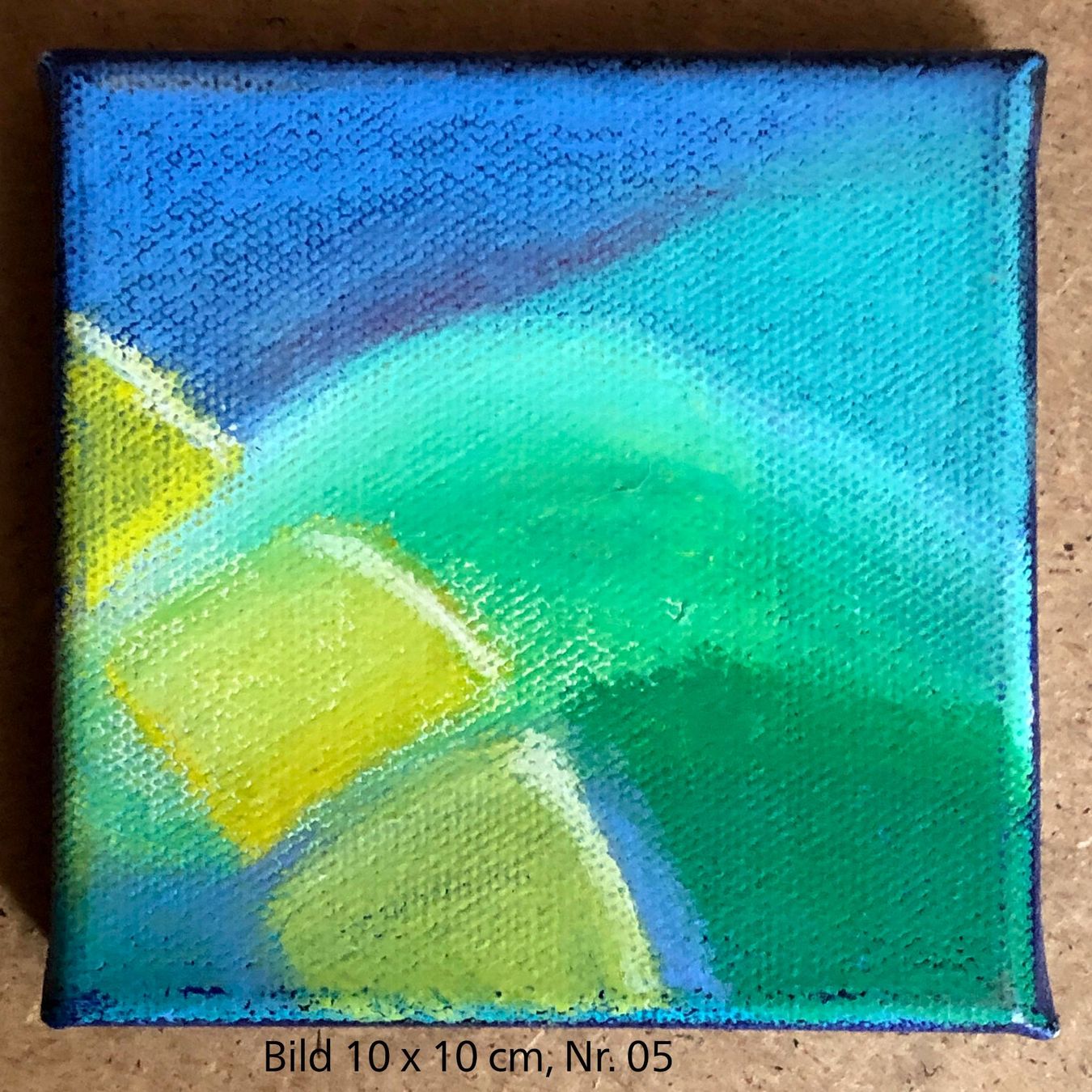 Dipinti: Gemälde Bild Gouache 10 x 10 cm - Nr. 5 – Usato da Häusernmoos venduto da Galerie23 1