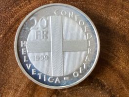20 Fr Silbermünze 1999, Gedenkmünze