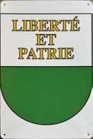 Kanton Waadt Blechschild Vaud Lausanne Genfersee Französisch