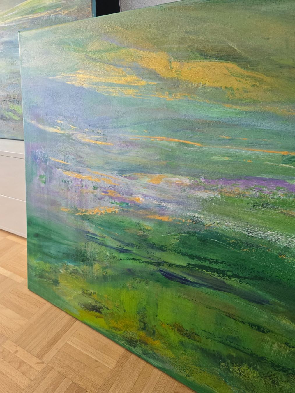 Foto & Immagini: Abstraktes Bild a Leinwand, Grösse 100x80, Abstrakt – Usato da Beinwil am See venduto da Superchance 4