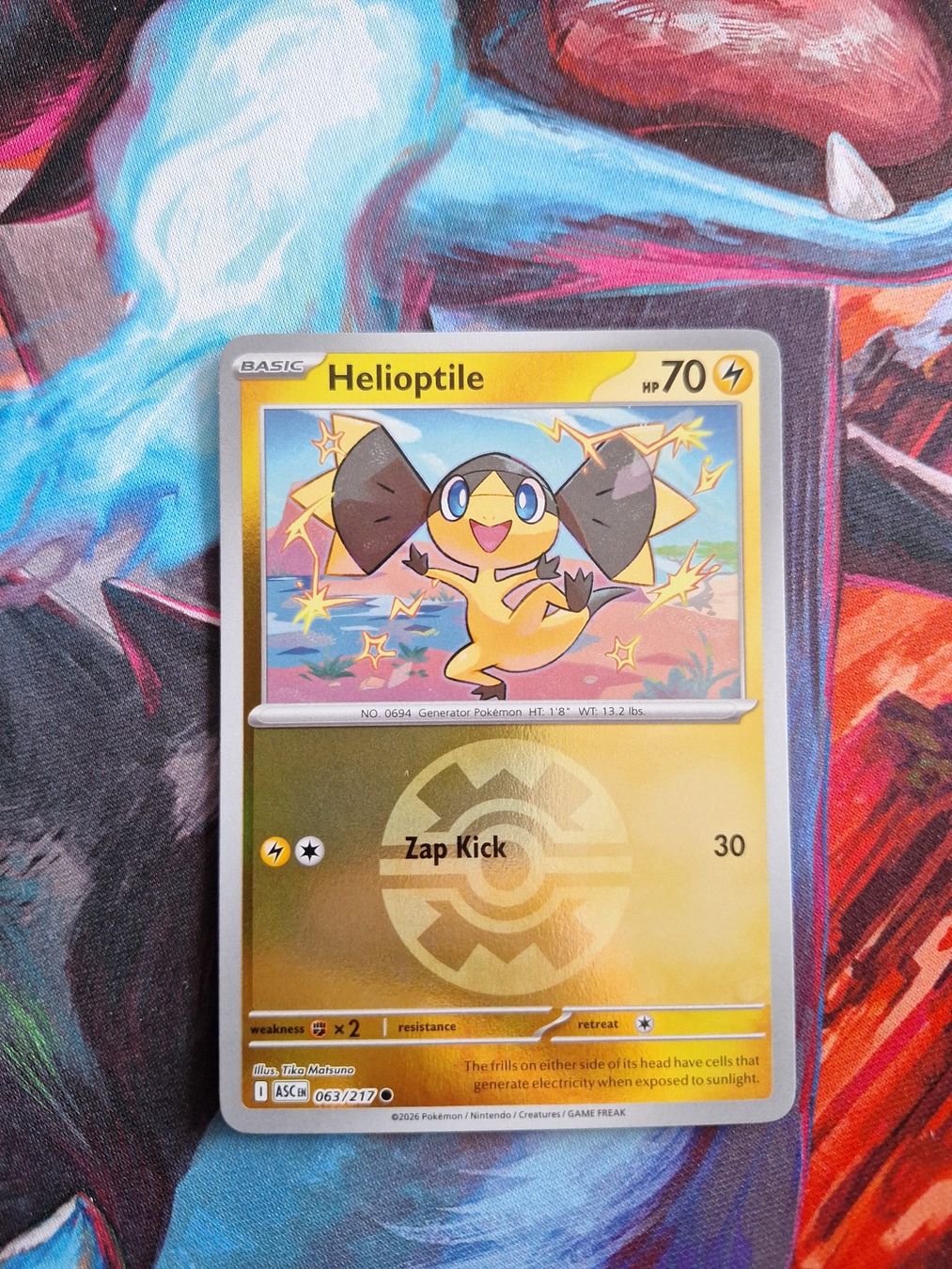 Pokémon Carte collezionabili: Helioptile - Reverse Holo Ball - Pokemon Ascended Heroes – Usato da Altstätten SG venduto da GGsGameshop