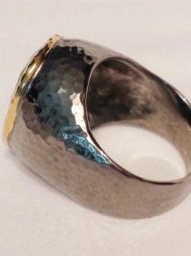 Anelli: Statement Ring, Silberlook mit grossem weissen Quarz ✨ – Nuovo e nell'imballaggio originale da Zürich venduto da adriben 4