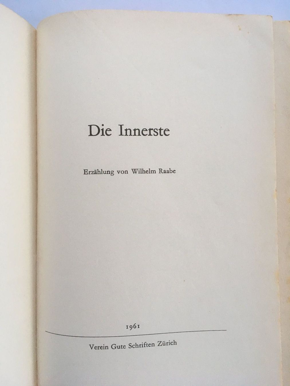 Bücher: Die Innerste; Wilhelm Raabe – Gebraucht aus Grenchen von Kogi7 1