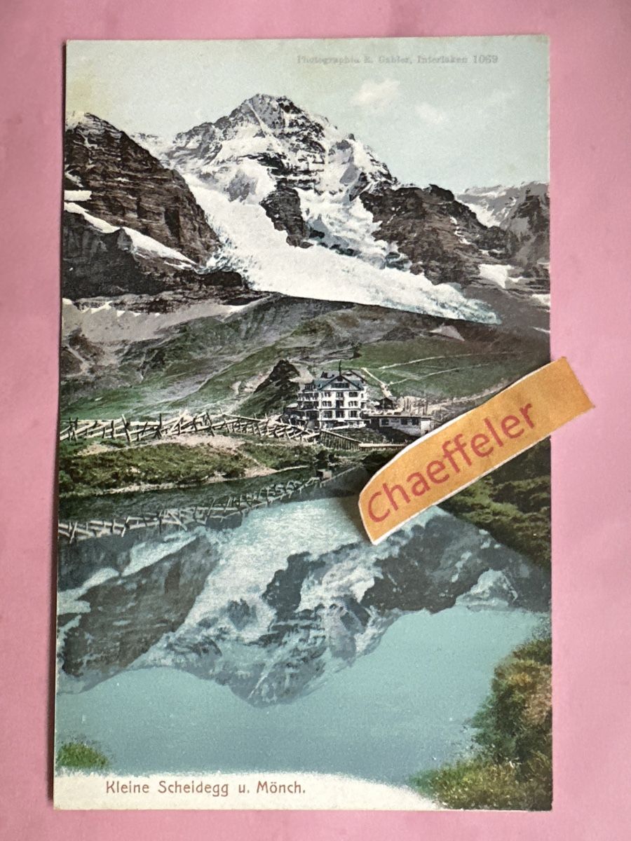 Ansichtskarten: Kleine Scheidegg und Mönch – Gebraucht aus Zürich von Chaeffeler