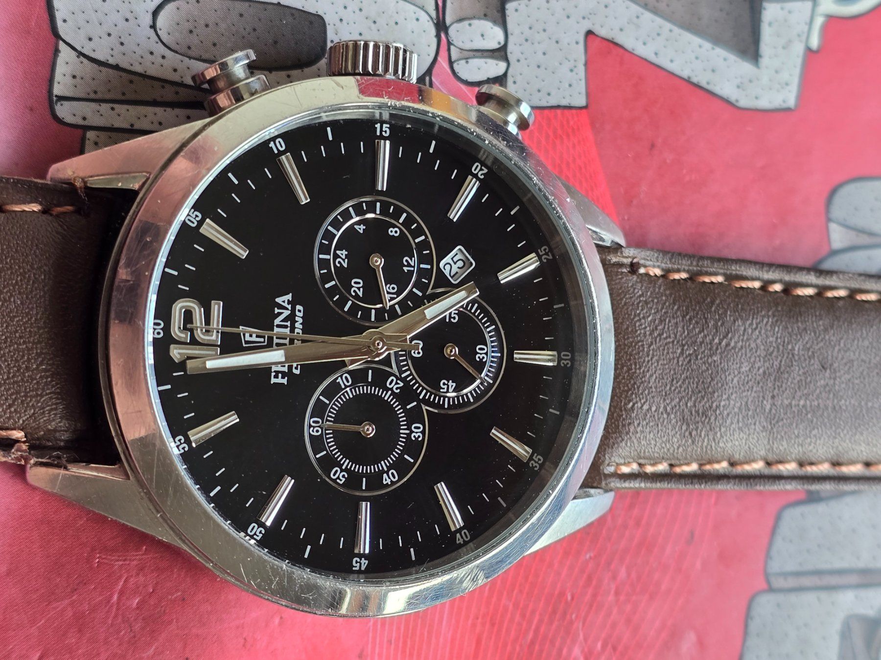 Festina Orologi: 801 Festina Chronograph Worldtimer Jumbo mit Papiere – Usato da Muri AG venduto da Corredor 3
