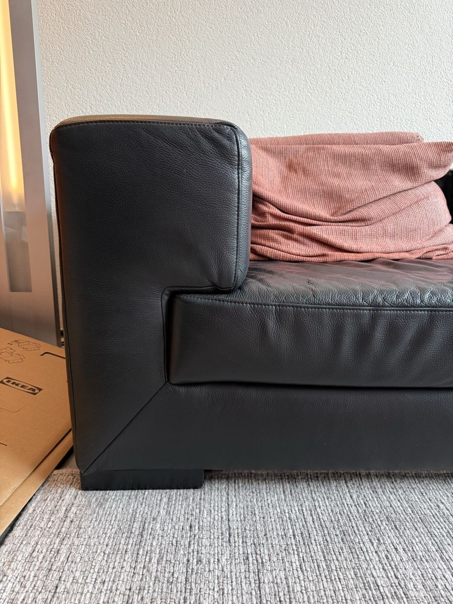 Sofas: Ecksofa Echtleder schwarz 340 cm  – Gebraucht aus Reinach BL von Alex.1998. 3