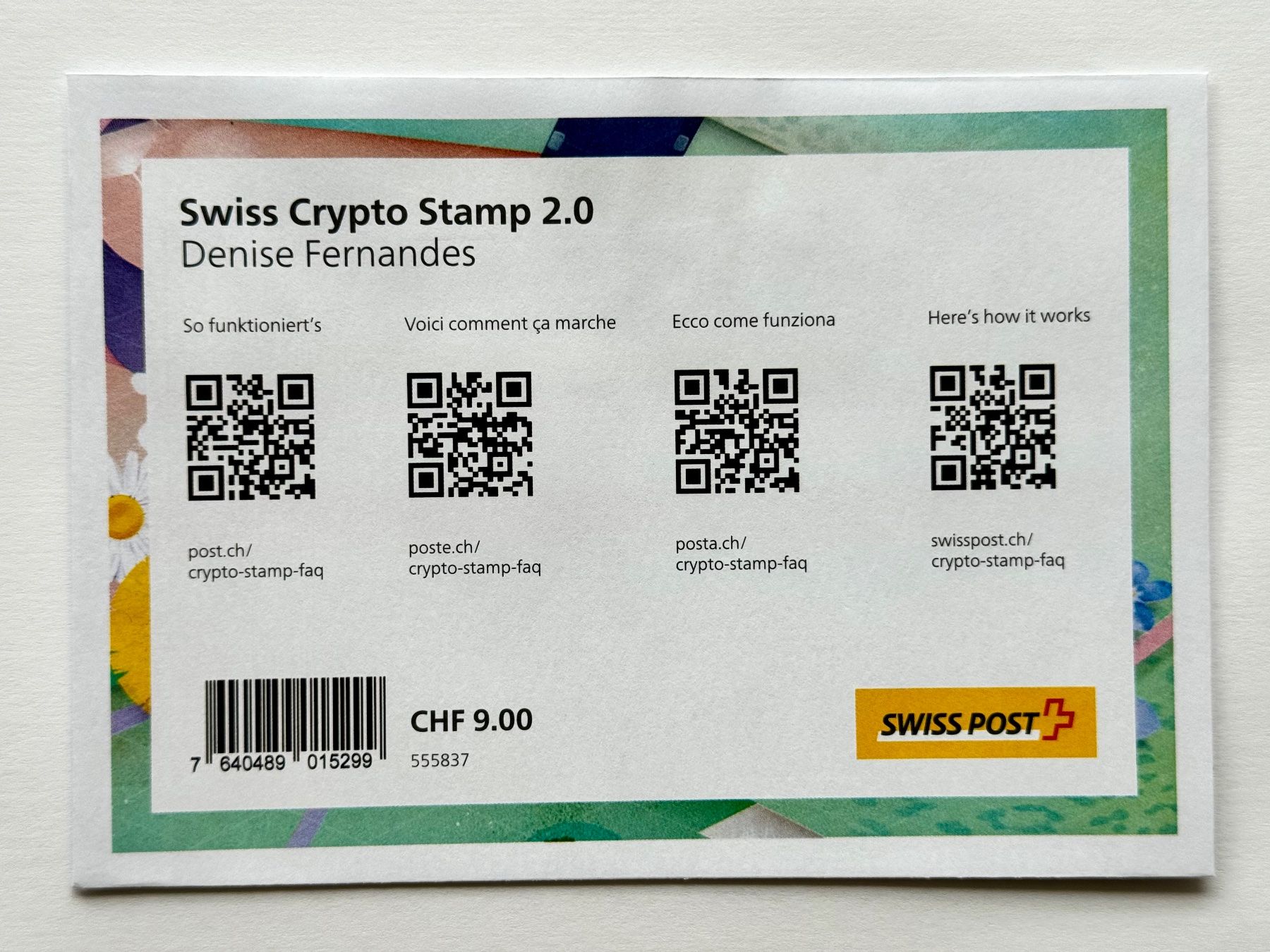 Swiss Crypto Stamp 2.0 ID6, Denise Fernandes (Neu und originalverpackt) in  Baar für CHF 10 – mit Lieferung auf Ricardo kaufen