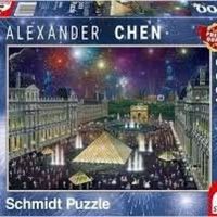 Puzzle " Feu d'artifice sur le Louvre" 1000 pièces, Schmidt