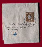 GANZSACHE STREIFBAND LIEBEFELD BERN KÖNIZ 1959
