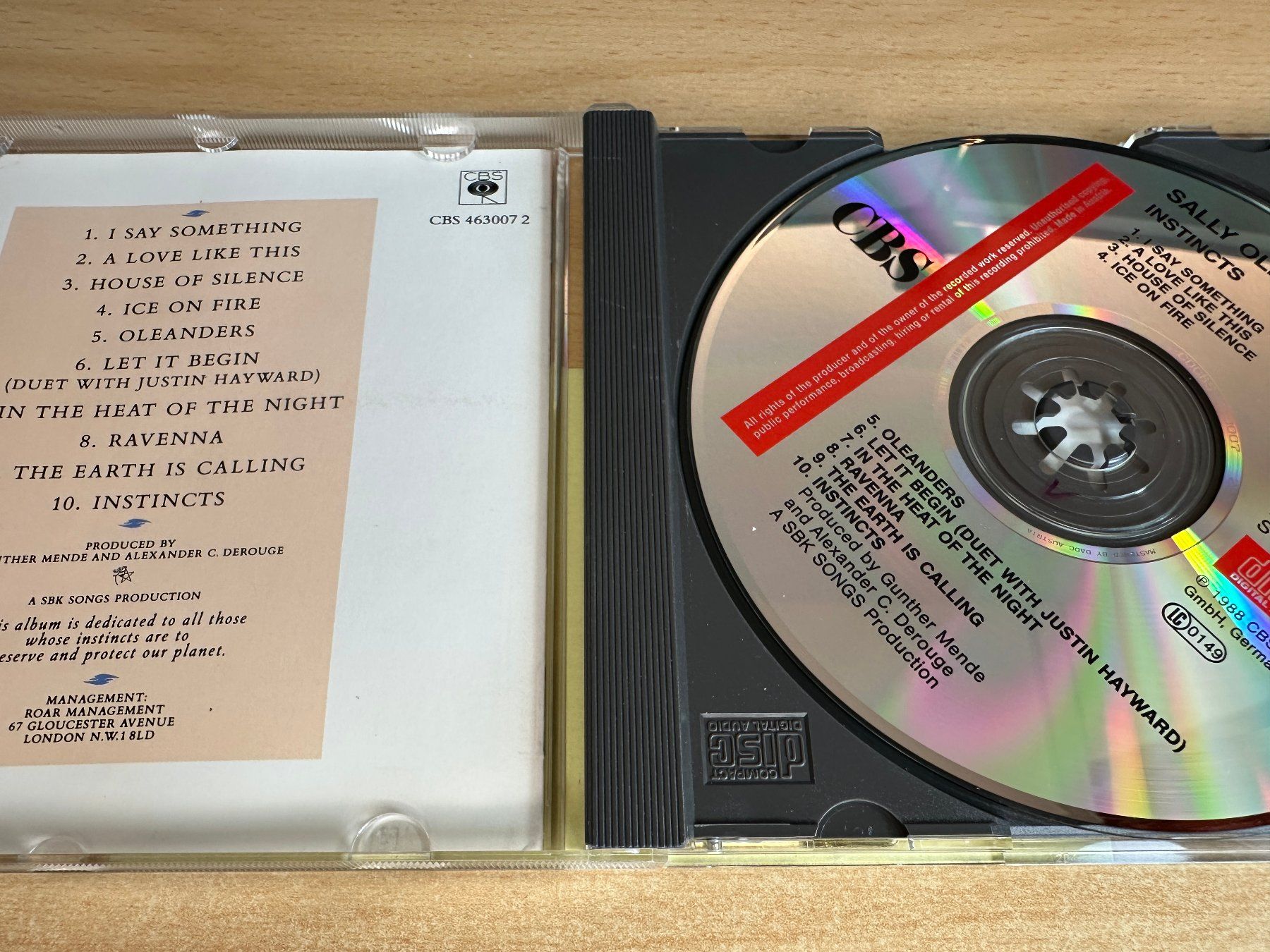 CD: T5 Sally Oldfield – Instincts – Usato da Rikon im Tösstal venduto da Alpenmutz 2