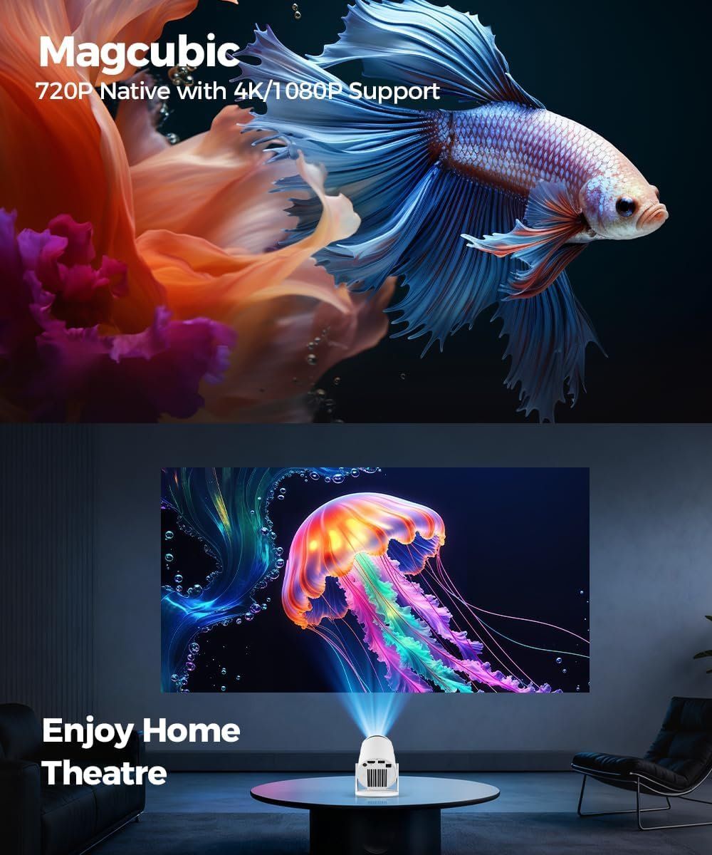 Proiettori: Mini Beamer 4K Unterstützt Android 14 Smart Projector 5G WiF – Nuovo e nell'imballaggio originale da Hundwil venduto da pak_7zvn 4